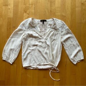 BCBG Lace Peasant Blouse